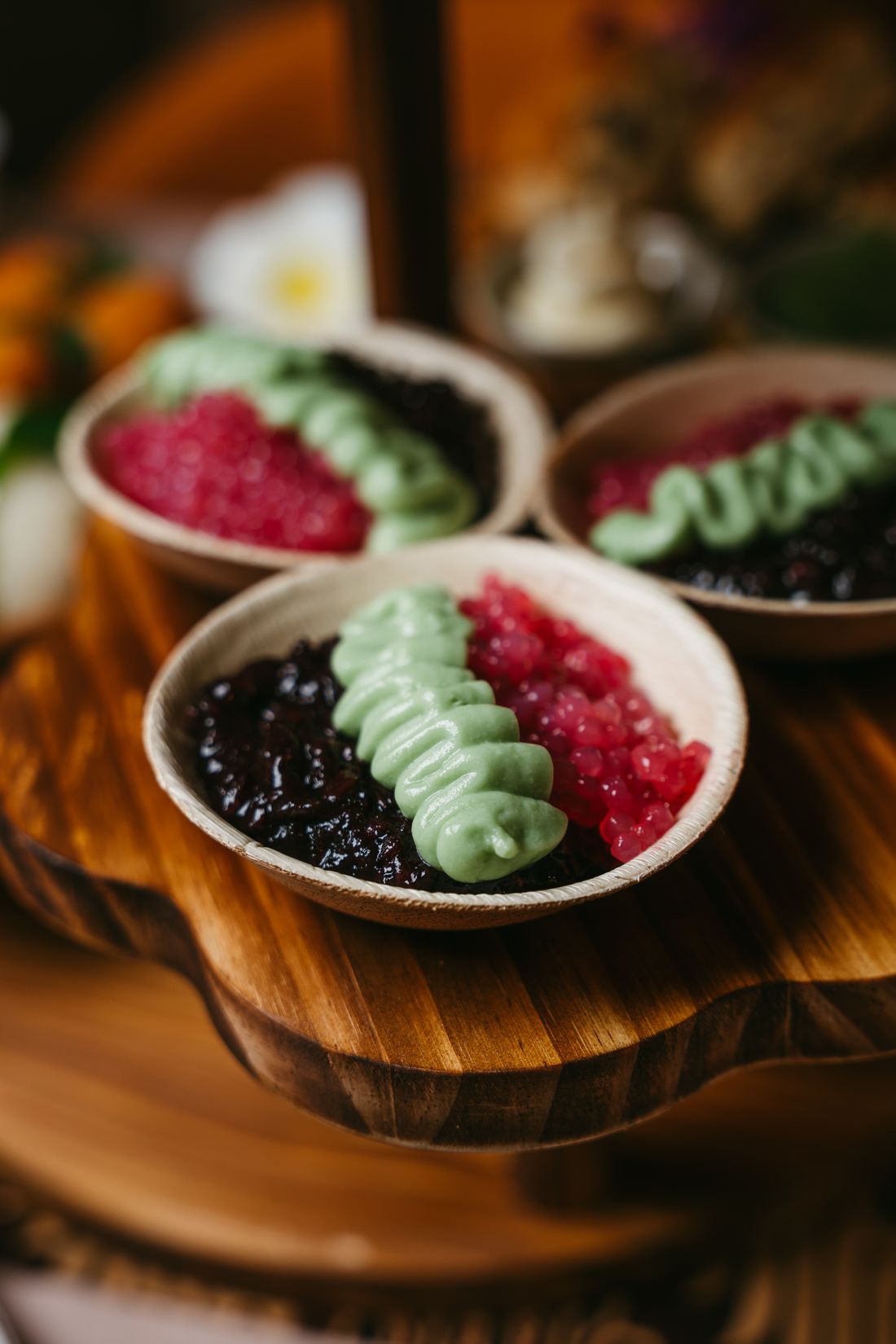 Colorful sweet snacks close up